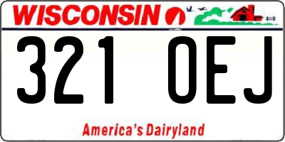 WI license plate 321OEJ