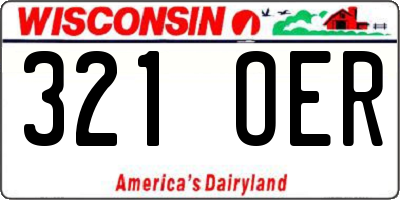 WI license plate 321OER