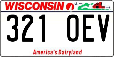 WI license plate 321OEV