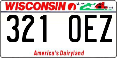 WI license plate 321OEZ