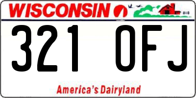 WI license plate 321OFJ