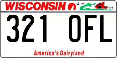 WI license plate 321OFL
