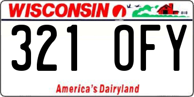 WI license plate 321OFY