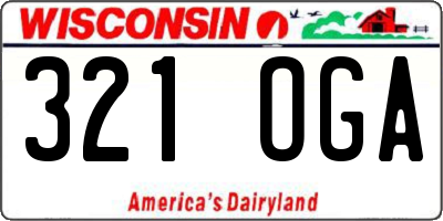 WI license plate 321OGA