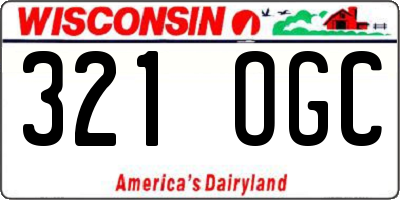 WI license plate 321OGC
