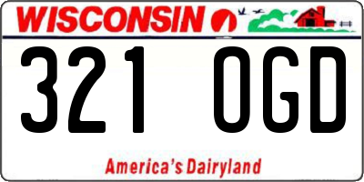 WI license plate 321OGD