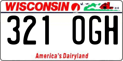 WI license plate 321OGH
