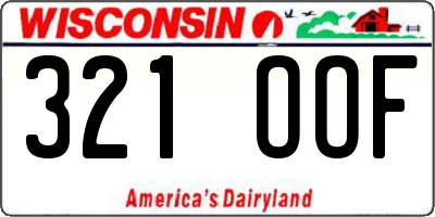 WI license plate 321OOF