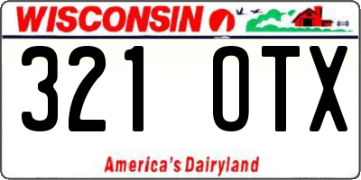 WI license plate 321OTX