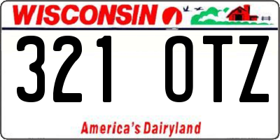 WI license plate 321OTZ