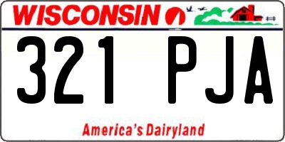 WI license plate 321PJA