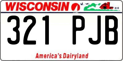 WI license plate 321PJB