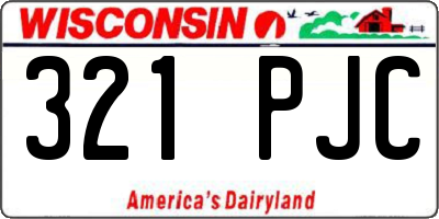 WI license plate 321PJC