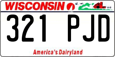 WI license plate 321PJD