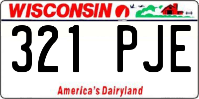 WI license plate 321PJE