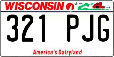 WI license plate 321PJG