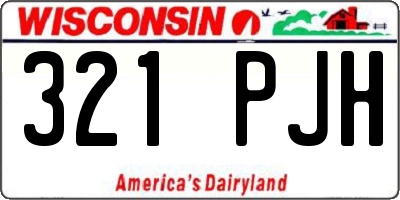 WI license plate 321PJH