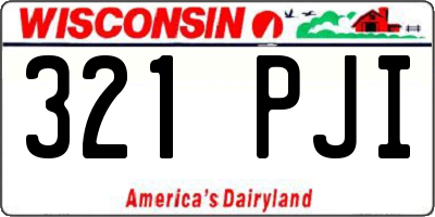WI license plate 321PJI