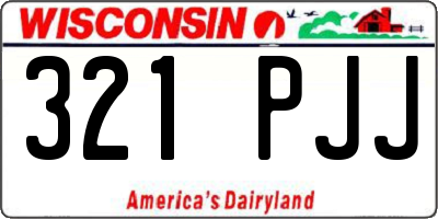 WI license plate 321PJJ