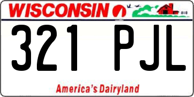 WI license plate 321PJL