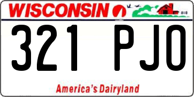 WI license plate 321PJO