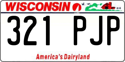 WI license plate 321PJP