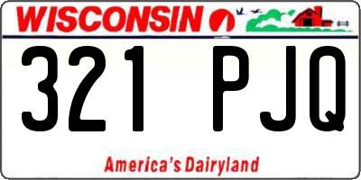 WI license plate 321PJQ