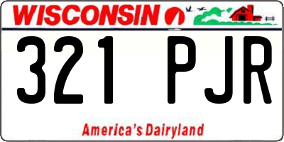 WI license plate 321PJR