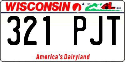 WI license plate 321PJT