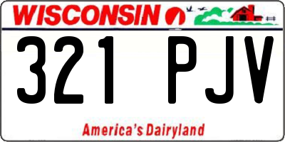 WI license plate 321PJV