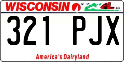 WI license plate 321PJX