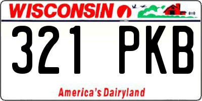 WI license plate 321PKB