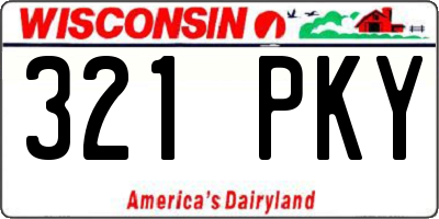 WI license plate 321PKY