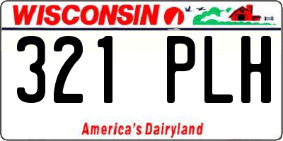 WI license plate 321PLH