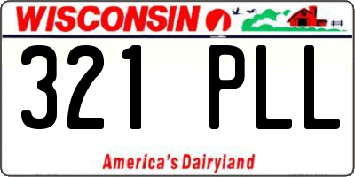 WI license plate 321PLL
