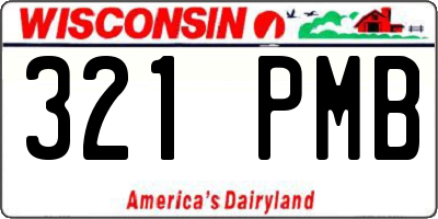 WI license plate 321PMB