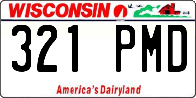 WI license plate 321PMD