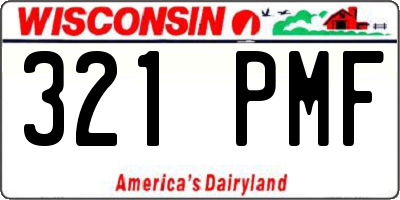 WI license plate 321PMF