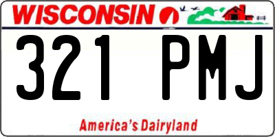 WI license plate 321PMJ