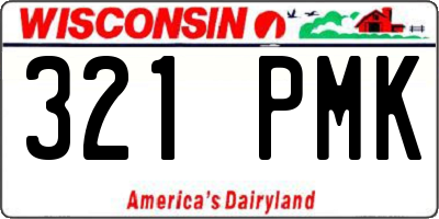 WI license plate 321PMK