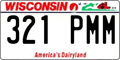 WI license plate 321PMM