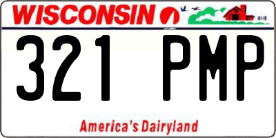 WI license plate 321PMP