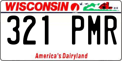 WI license plate 321PMR