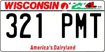 WI license plate 321PMT