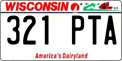 WI license plate 321PTA