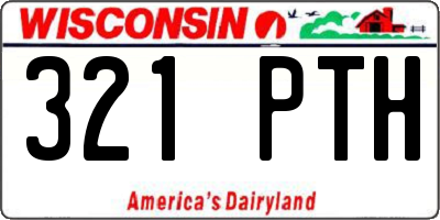 WI license plate 321PTH