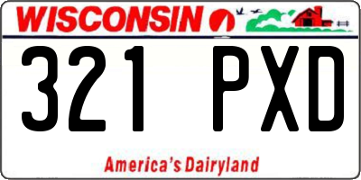 WI license plate 321PXD