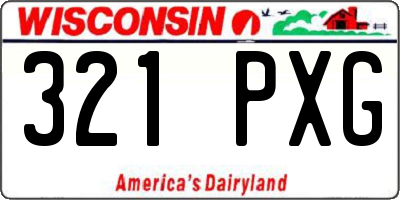 WI license plate 321PXG