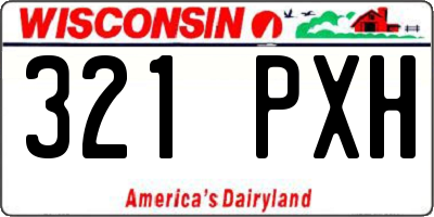 WI license plate 321PXH