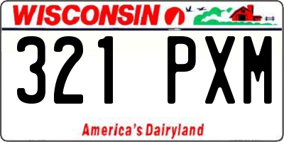 WI license plate 321PXM